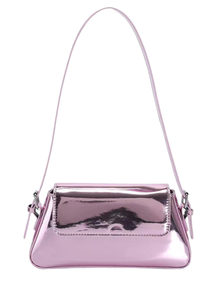 SHOPIQAT Fashion Patent Leather Ladies Baguette Texture Glossy Underarm Shoulder Bag - Premium from shopiqat - Just $9.450! Shop now at shopiqat
